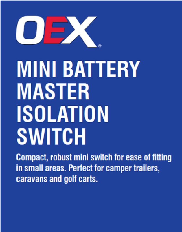OEX Mini Rotary Battery Master Isolator Switch On/Off Switch 12v 24v 3