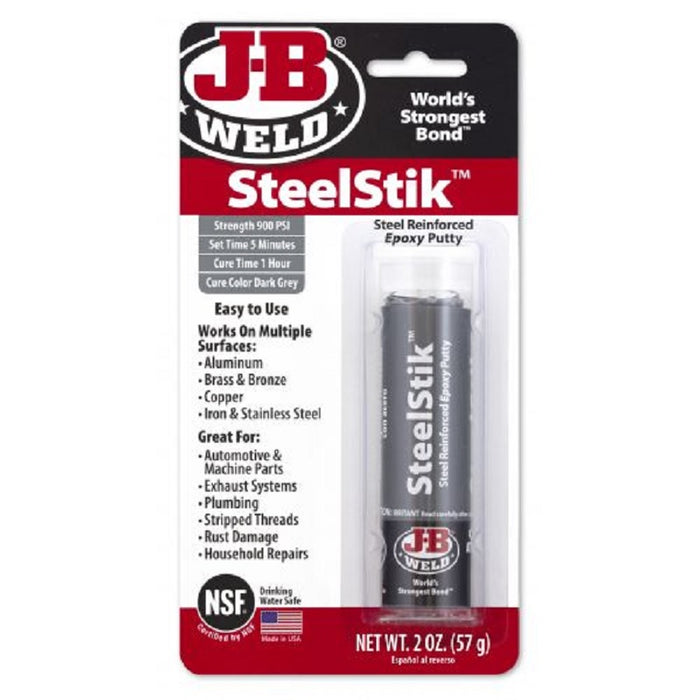JB Weld Steelstik™ Epoxy Putty Repairs or Rebuilds Anything Made of Metal 8267