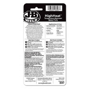 JB Weld HighHeat Temperature Resistant Epoxy Putty Stick Quick Set 8297