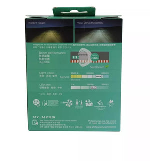 Genuine Philips Fog Light H8 H11 H16 Ultinon Pro5000 5800K Pure White 750L Globe