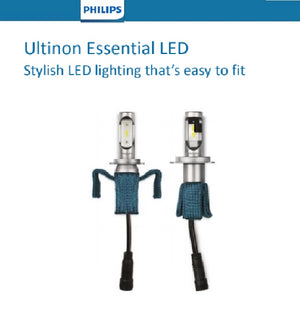 Genuine Philips LED H8 H11 H16 Fog Light Ultinon Essential 12v 6000K Globe Pack of 2