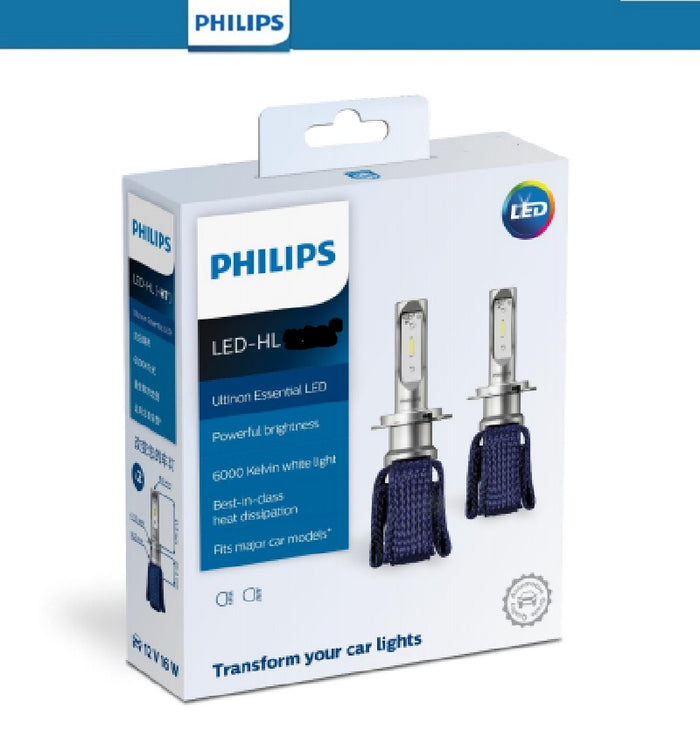 Genuine Philips LED H8 H11 H16 Fog Light Ultinon Essential 12v 6000K Globe Pack of 2