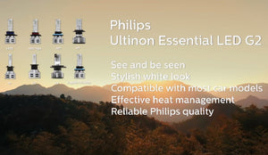 Philips H3 LED Ultinon Essential GEN2 6500K 12v 24V Pure White Compact Design