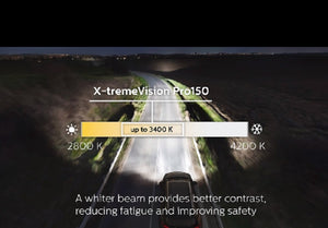 Philips H1 X-treme Vision Pro150 Halogen Headlight Globes 12v 55w 3450K P14,5s
