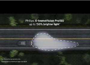 Philips HIR2 12v 55W 3350K 1875L X-treme Vision Pro150 Globe Genuine Pack of 2