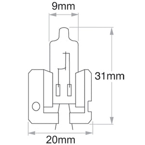 Genuine Philips H2 12v 55w Globe Base X511 Standard Vision Headlight - Single Bulb