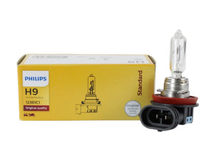 Philips H9 12v 65w Standard Vision Light Globes PGJ19-5 High / Low Beam (Sing1e)