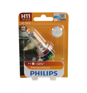 Philips H11 Headlight Premium Globe 12v 55w Base PGJ19-2 High & Low Beam Genuine