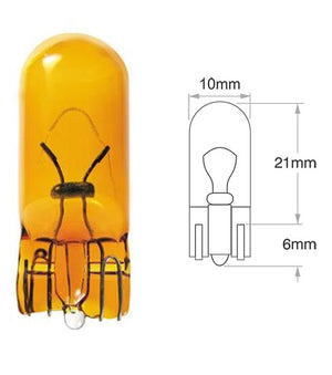 Genuine PHILIPS T10 Wedge WY5W 12v 5w Premium Vision Amber Side Globe (2)