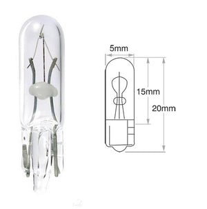 Genuine PHILIPS T5 Wedge Bulb W1.2W 12v 1.2w Premium Vision Dash Globe 10 Pack