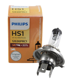Genuine Philips Motorbike Headlight Globe Premium Vision HS1 12V 35/35W - Single
