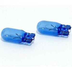Genuine Philips T10 W5W 12v 5w Blue Vision Park Interior Signal Globes Twin Pack