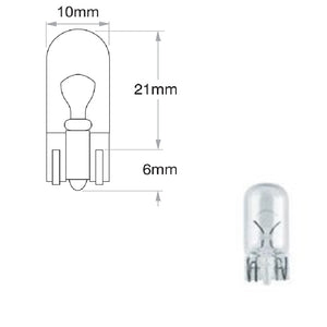 Genuine Philips T10 Wedge W5W 12v 5w Globe W2.1x9.5d Premium Vision - Twin Pack