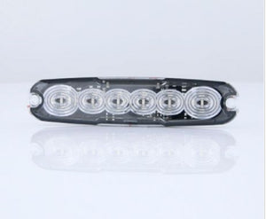 LED 12v 24v Reverse Light Clear with Illumination Low Profile 8mm Twin Pack