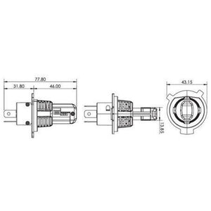 Narva Surefit H4 LED Headlight Bulb Gen II 12v 5000L 5700K Direct Fit P43t-38 Globes