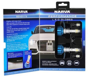 Narva H1 Globe 12/24V LED Headlight Globes Conversion Kit Twin Pack Precise Beam