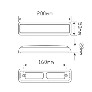 LED 12v 24v Stop Tail Indicator Reverse Light Clear with Illumination Twin Pack