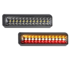 LED 12v 24v Stop Tail Indicator Reverse Light Clear with Illumination Twin Pack