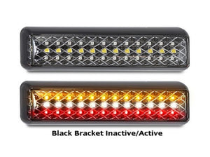 LED 12v 24v Stop Tail Indicator Reverse Light Clear with Illumination Twin Pack