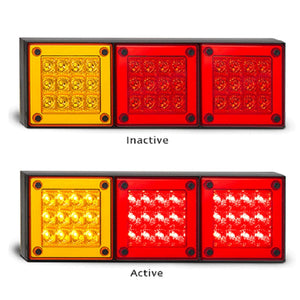 LED Autolamps 12v 24v Stop Tail Indicator Combination Light Assembly Waterproof (PAIR)