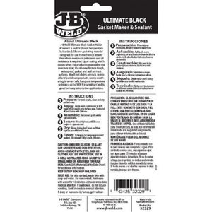 JB Weld Ultimate Black Gasket Maker & Sealant Maximum Oil Resistant Sensor Safe