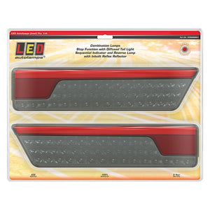 LED Autolamps Stop Tail Sequential Indicator Reverse Reflector Light LHS RHS Black Twin Pack