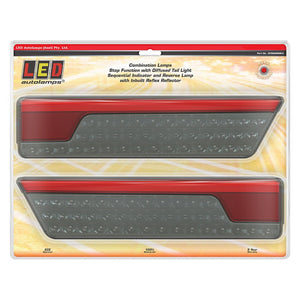 LED Autolamps Stop Tail Sequential Indicator Reverse Reflector Light LHS RHS Chrome Twin Pack
