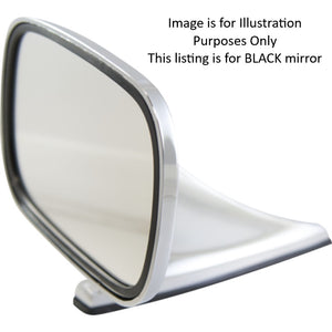 Classic Door Mirror Mounts Door or Guard Retro Fits LH/RH Swivel Head & Fittings Black