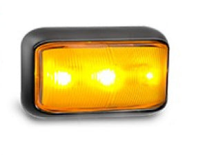 LED Side Marker Clearance Light Amber 12v 24v Caravan Truck Trailer 58AM