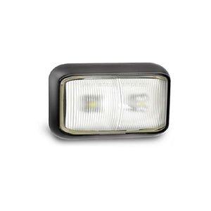 LED Front Marker Outline Position Light Clear White 12/24v Caravan Truck Trailer