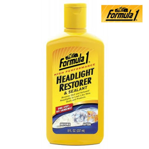 Formula 1 Headlight Lens Restorer & Sealant Cleans Haze Restores Dull and Yellowed Headlights