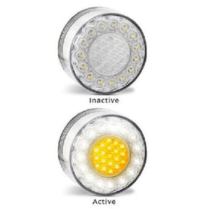 LED Bullbar Indicator Park DRL Clear & Amber Light Pair Suits BT50 & Ford Ranger