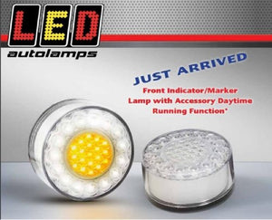 LED Bullbar Indicator Park DRL Clear & Amber Light Pair Suits BT50 & Ford Ranger