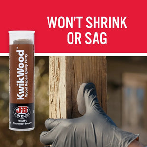 JB Weld KWIKWOOD™ EPOXY PUTTY 1 oz Repair & Rebuild Wood - Won't Shrink or Rot