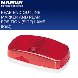 Narva Rear End Outline Marker & Rear Position Side Lamp Red 12/24v 1 Pack 86330