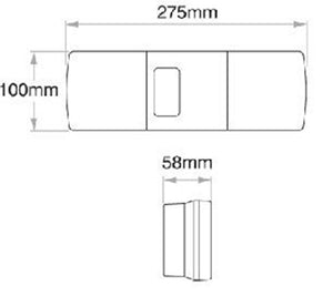 Narva Rear Stop Tail Indicator Reverse Tail Light Incandescent 275 x 100 (PAIR)