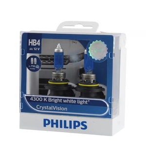 Genuine Philips HB4 Crystal Vision Globes 12v 60w 4300K 1400L P22d + 2 Parkers