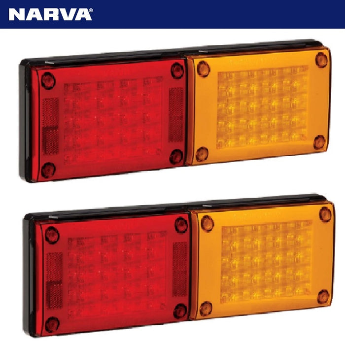 Narva JUMBO LED Tail Light Stop Tail & Indicator 9-33V Surface Mount Retro Fit Caravan PAIR