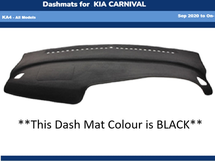 Dash Mat Suits Kia Carnival KA4 All Models Sept 2020 to Current - Black