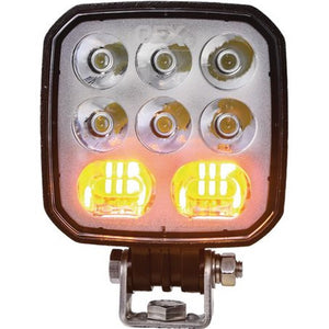 LED Spot Work Light Integrated Amber Warning & Reverse Light 12v 24v 1500LM OEX