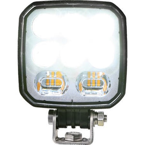 LED Spot Work Light Integrated Amber Warning & Reverse Light 12v 24v 1500LM OEX