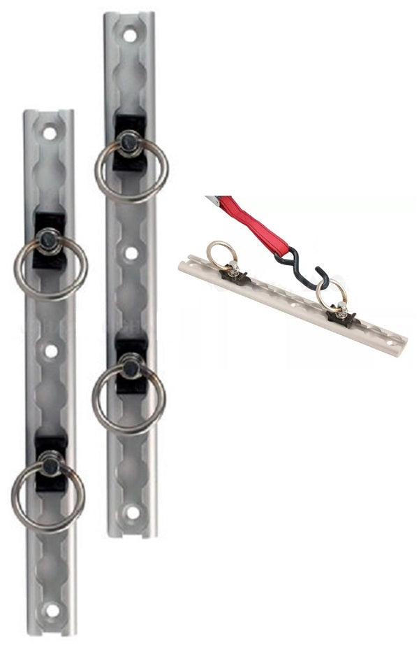 Anchor Track Kit includes 2 x 300mm x 30mm Lengths & 4 Adjustable Anchor Points