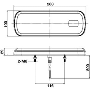 LED Trailer Lights With Sequential Indicator 283 x 100 x 29mm IP67 Proof PAIR