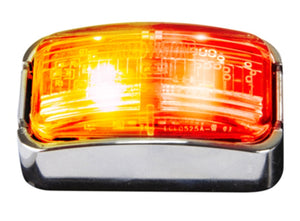 LED Clearance Marker Light Red Amber 12v 24v 2 Wire Install 56 x 31 x 22mm PAIR