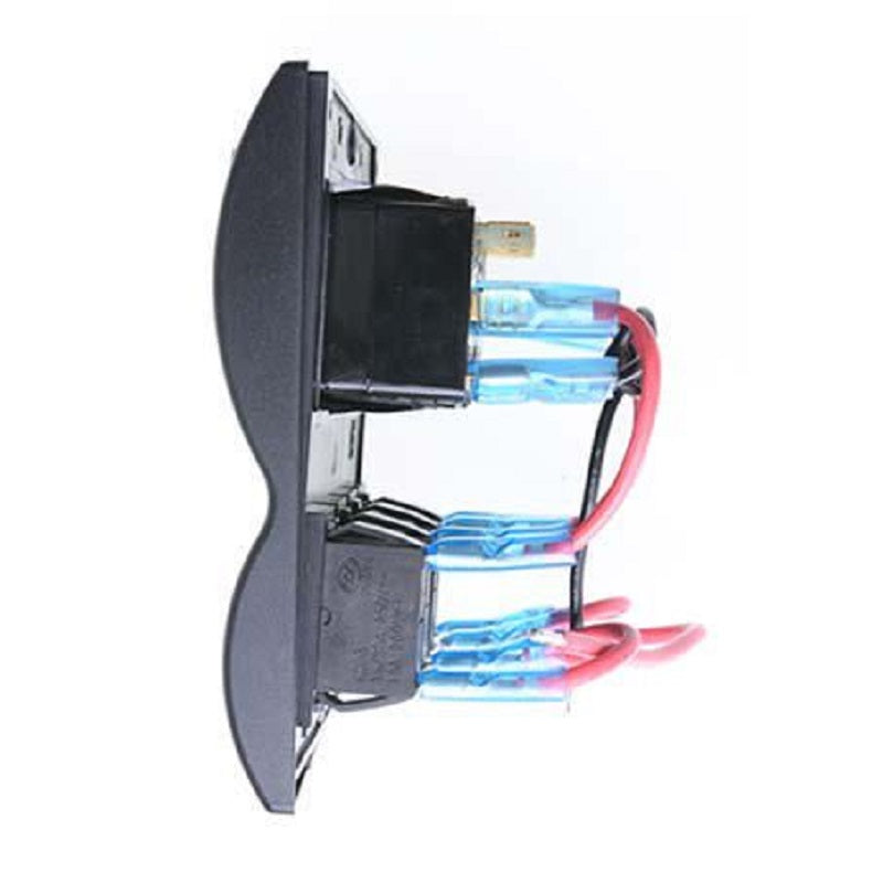 Rocker 6 Switch Panel 12v 24v Pre-Wired ON-OFF-SPST Blue Illumination ...