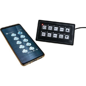 Switch Touch Panel 10 Way Ultra Compact with Bluetooth Control 12v24v DRIVETECH 4X4