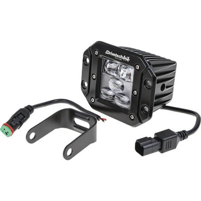 3'' LED Work Light Flush or Bracket Mount Aluminum Housing 121mm x 90mm x 73mm Drivetech 4x4