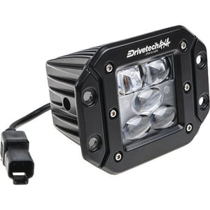 3'' LED Work Light Flush or Bracket Mount Aluminum Housing 121mm x 90mm x 73mm Drivetech 4x4