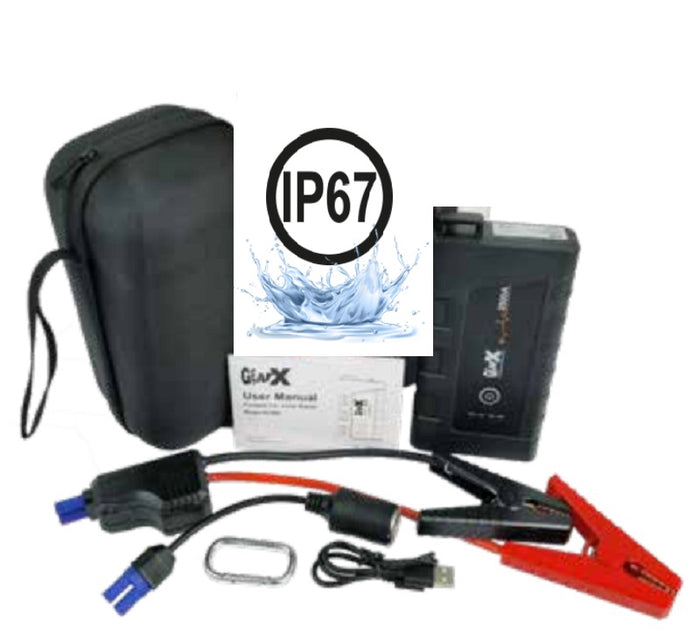 Portable Jump Starter 12v Quick Charging 22800mAh Peak Current 2500A Peak IP67