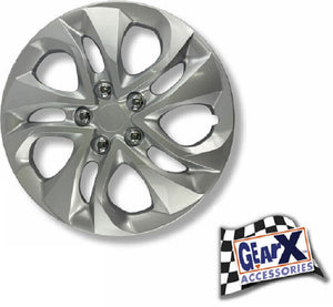 Wheel Hub Caps Cover Trim 16" Silver Tough ABS Easy Fit Secure - Set of 4